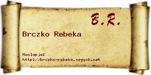 Brczko Rebeka névjegykártya